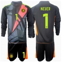 Tyskland Manuel Neuer #1 Målvakt Replika babykläder Hemmaställ Barn EM 2024 Långärmad (+ korta byxor)